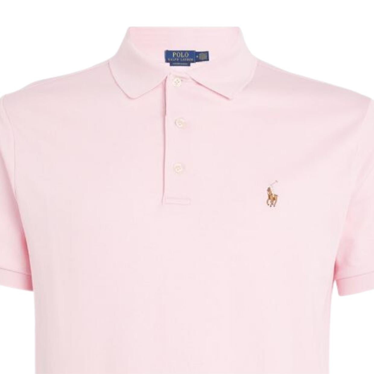 Polo Ralph Lauren Custom Slim Fit Pink Polo Shirt