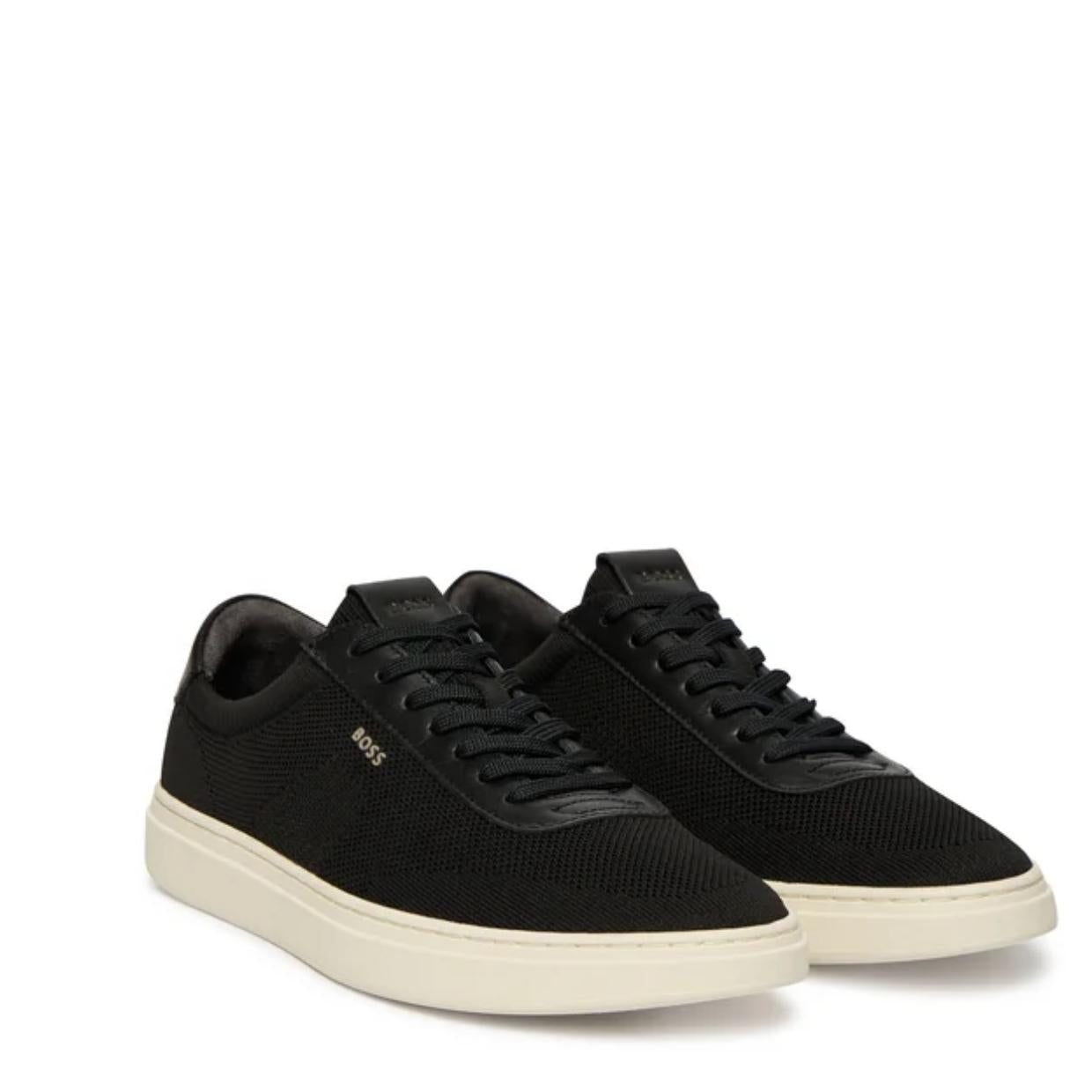 BOSS Kieran Knitted Upper Black Trainers
