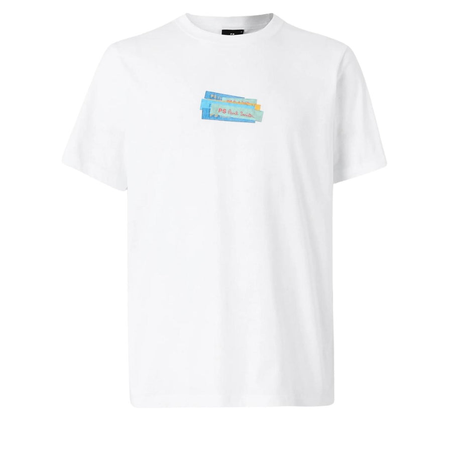 Paul Smith Graphic Print Logo White T-Shirt