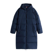 Tommy Hilfiger Down Longline Desert Navy Hooded Parka