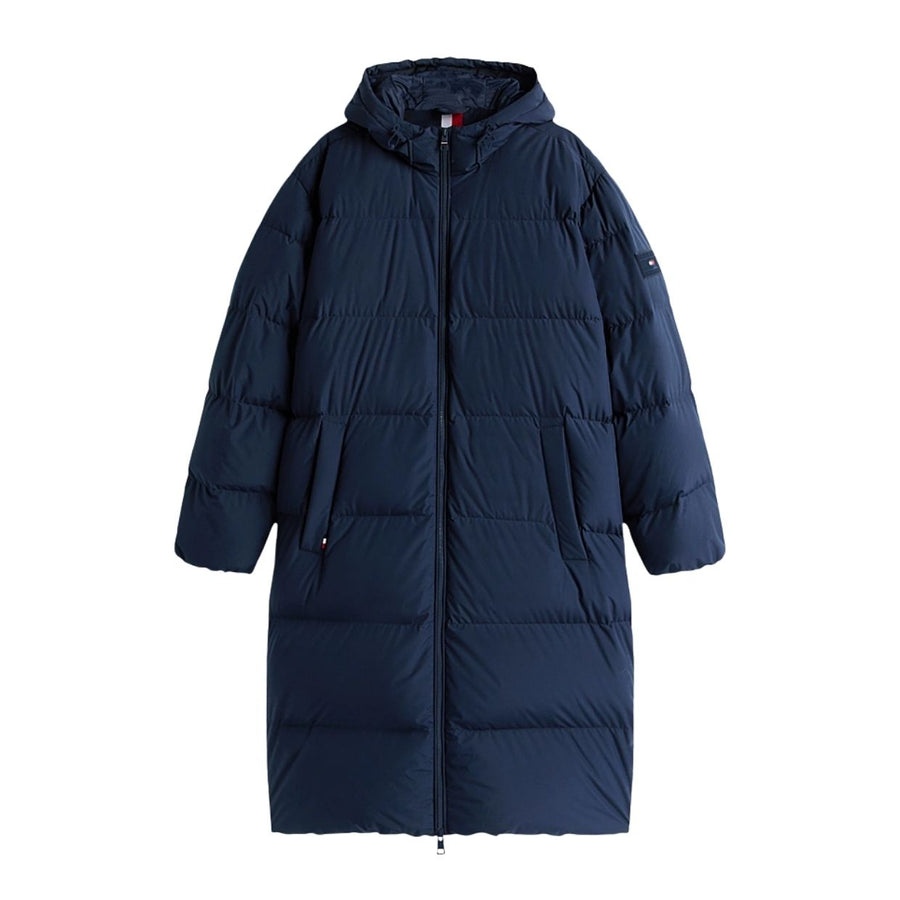 Tommy Hilfiger Down Longline Desert Navy Hooded Parka