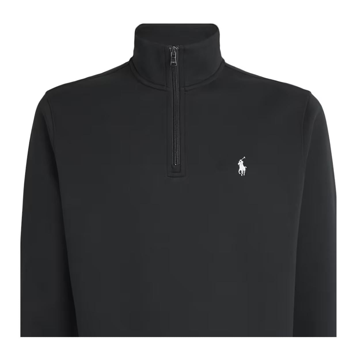 Polo Ralph Lauren Embroidered Pony Black Half Zip Sweatshirt