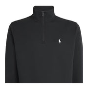 Polo Ralph Lauren Embroidered Pony Black Half Zip Sweatshirt