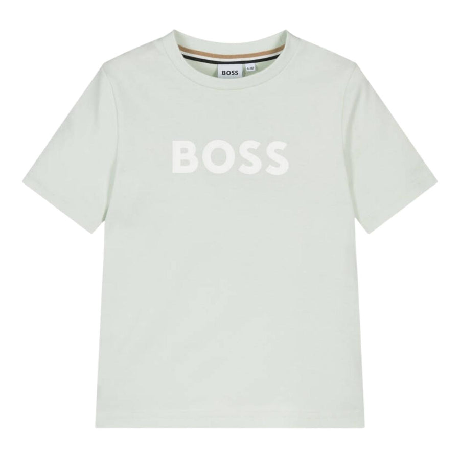 BOSS Kids Print Contrast Logo Sprout Green T-Shirt