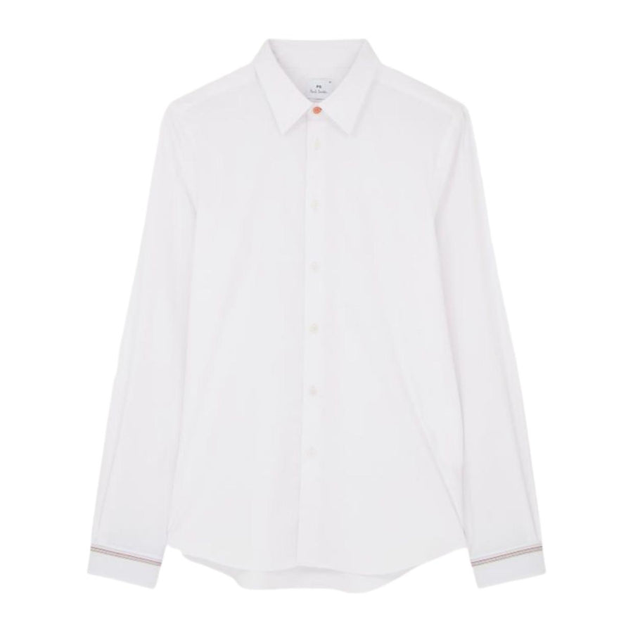 Paul Smith Tailored Fit Emblem Cuff White Shirts