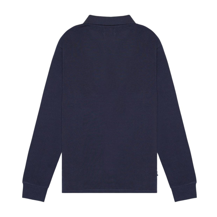 Aquascutum Active Iconic Front Club Check Long Sleeve Polo Shirt