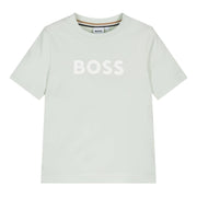 BOSS Kids Print Contrast Logo Sprout Green T-Shirt