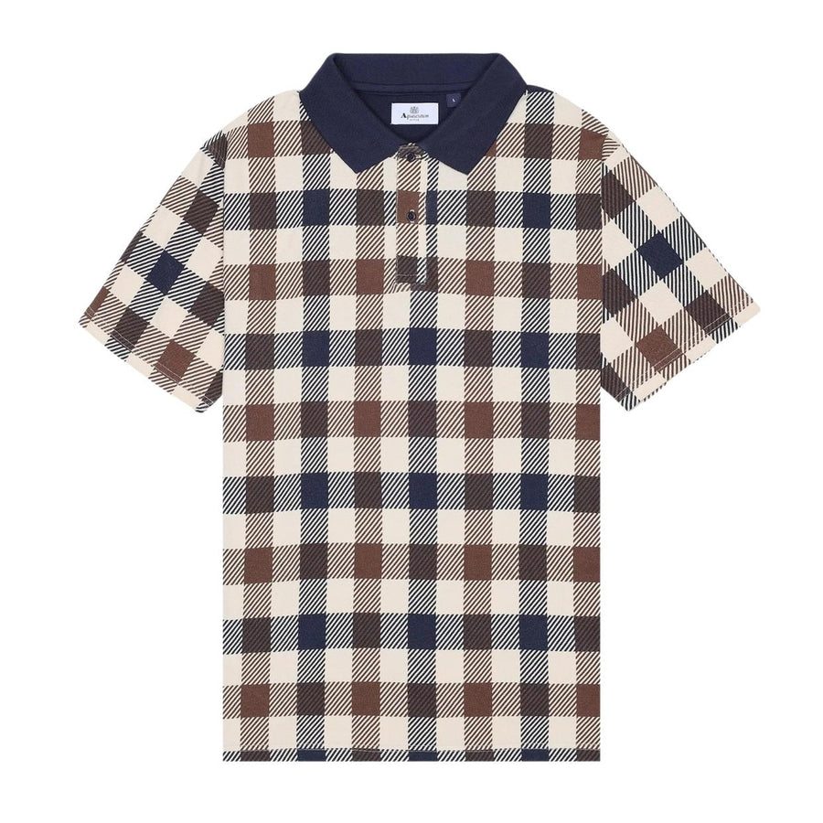 Aquascutum Active Macro Iconic Navy Polo Shirts