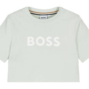 BOSS Kids Print Contrast Logo Sprout Green T-Shirt