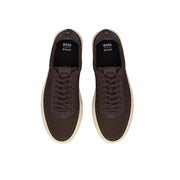 BOSS Kieran Knitted Upper Dark Brown Trainers