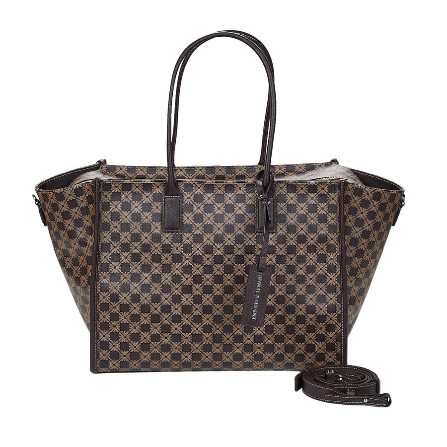 Emporio Armani Fancy Antique Large Brown Tote Bag