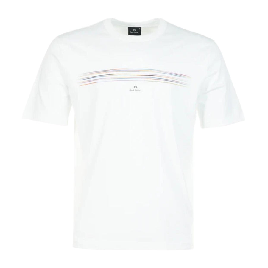 Paul Smith Blur Stripe White T-Shirt