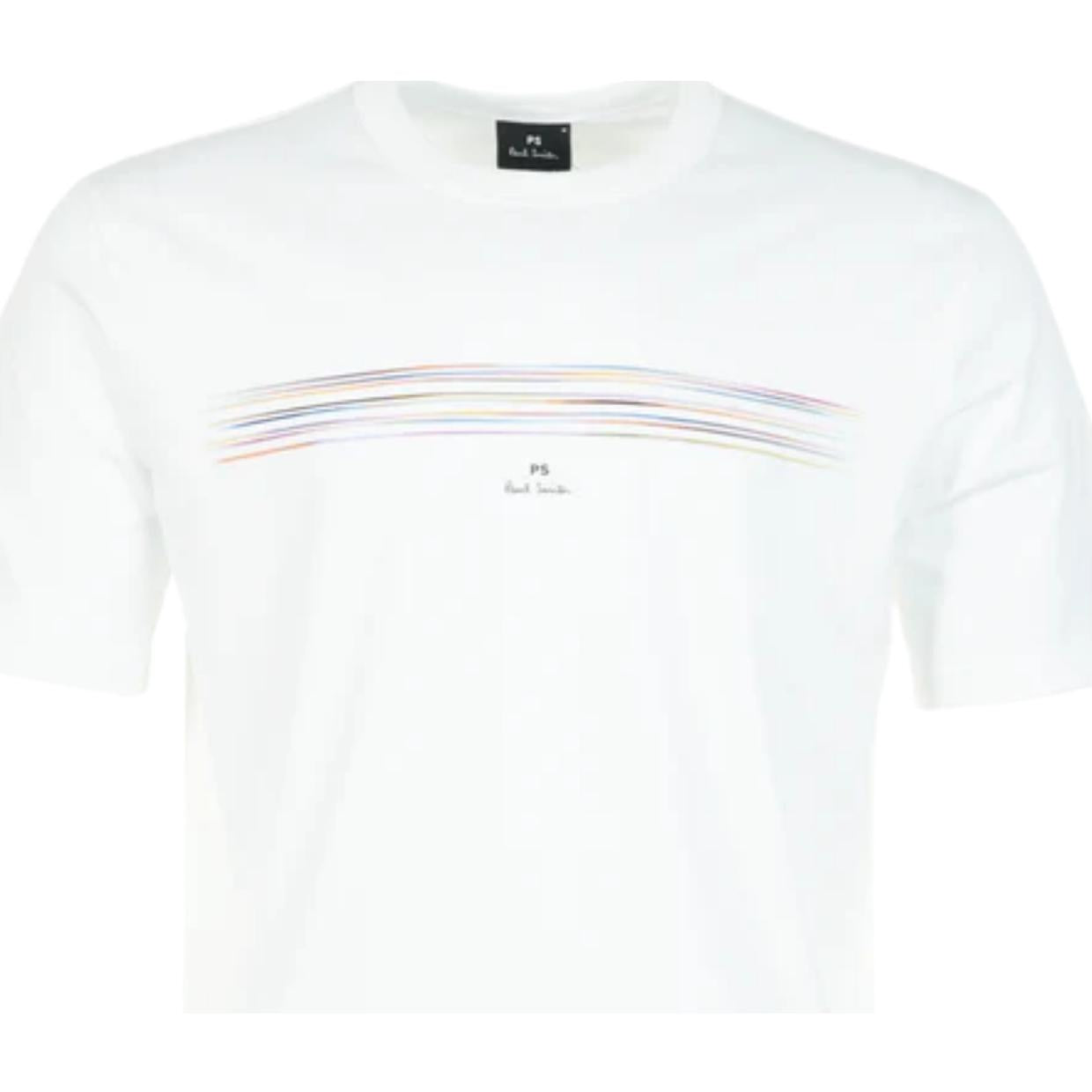 Paul Smith Blur Stripe White T-Shirt