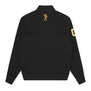 Billionaire Boys Club Script Panelled Half Zip Black Sweatshirt