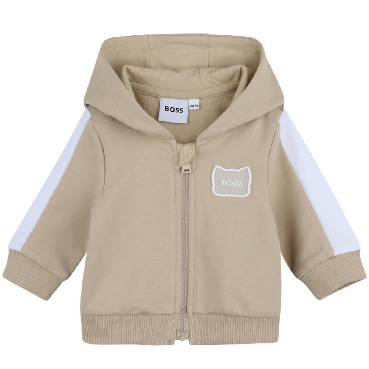 BOSS Baby Stone Beige Three-Piece Tracksuit Set