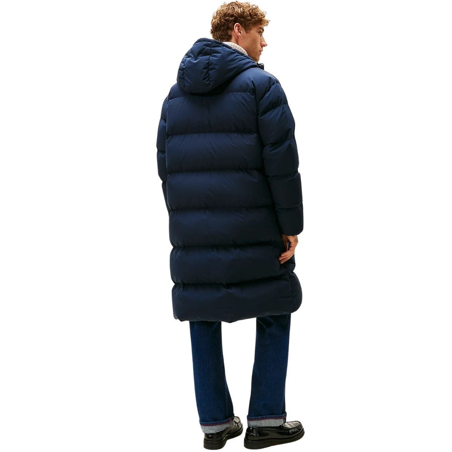 Tommy Hilfiger Down Longline Desert Navy Hooded Parka