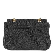 Valentino Bags Ocarina Summer Black Woven Satchel Bag