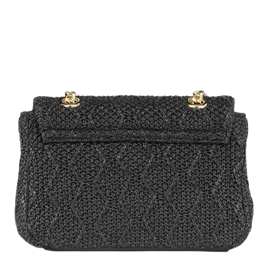 Valentino Bags Ocarina Summer Black Woven Satchel Bag