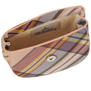 Vivienne Westwood Nubuck Tartan Jodie Saddle Bag