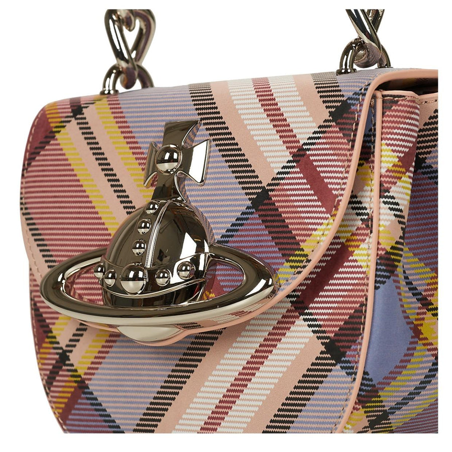 Vivienne Westwood Nubuck Tartan Jodie Saddle Bag