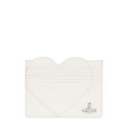 Vivienne Westwood Grained PU Off-White Flat Card Holder