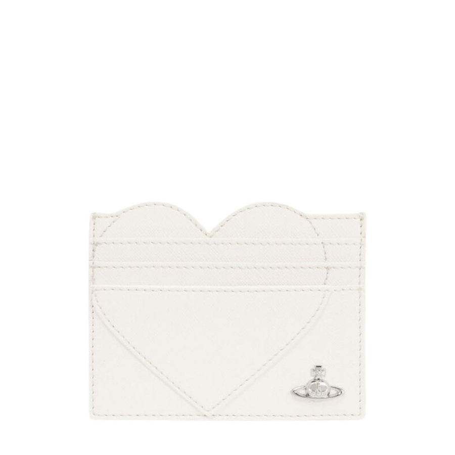 Vivienne Westwood Grained PU Off-White Flat Card Holder