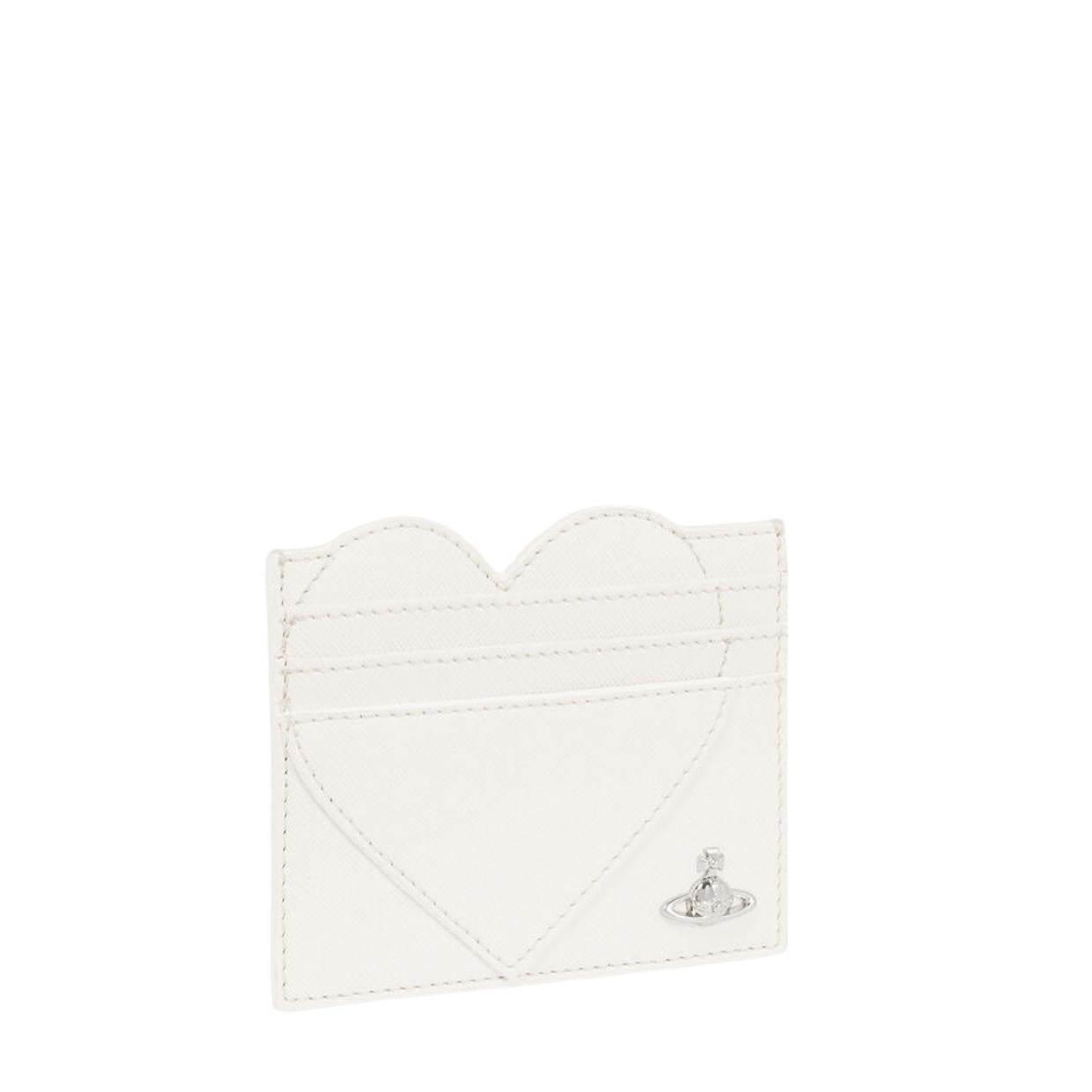 Vivienne Westwood Grained PU Off-White Flat Card Holder