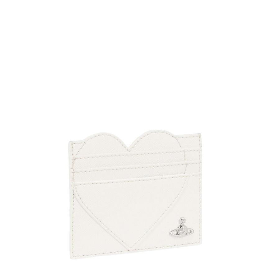 Vivienne Westwood Grained PU Off-White Flat Card Holder
