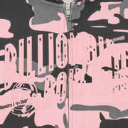 Billionaire Boys Club Arch Logo Pink Camo Zip Through Hoodie