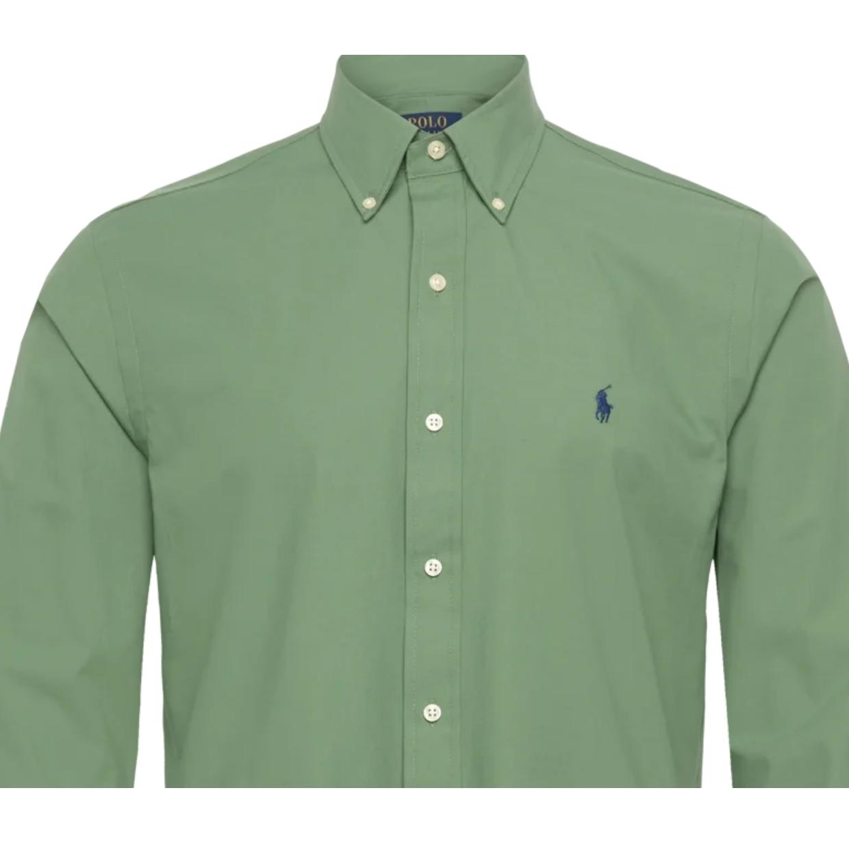 Polo Ralph Lauren Custom Fit Green Oxford Shirt
