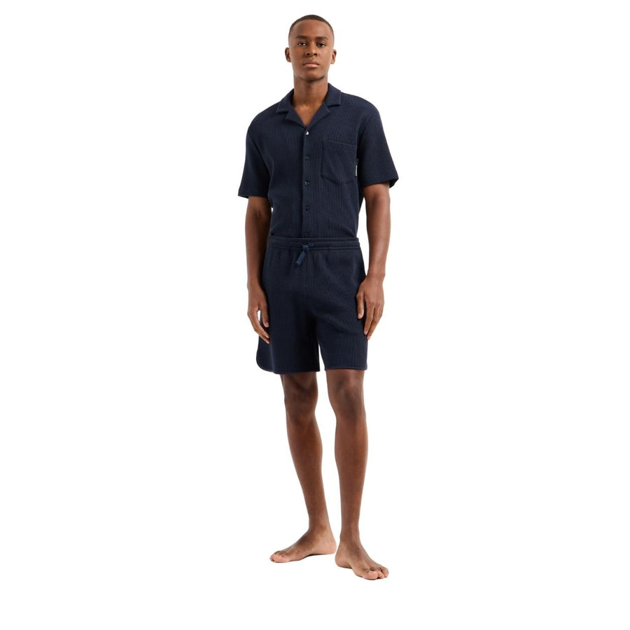 Emporio Armani Bodywear Waffle Jersey Navy Shorts