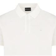 Emporio Armani Printed Logo White Polo Shirt