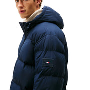 Tommy Hilfiger Down Longline Desert Navy Hooded Parka