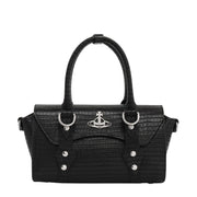 Vivienne Westwood Bettina Mini Black Croc Crossbody