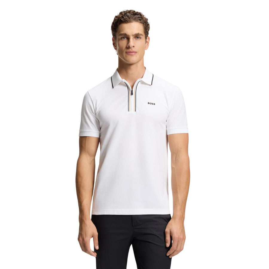 BOSS Philix GOC Slim Fit White Polo Shirt