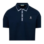 Sandbanks Contrast Stripe Navy Polo Shirt