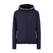 BOSS Metallic Logo Cotton Blend Dark Blue Hoodie