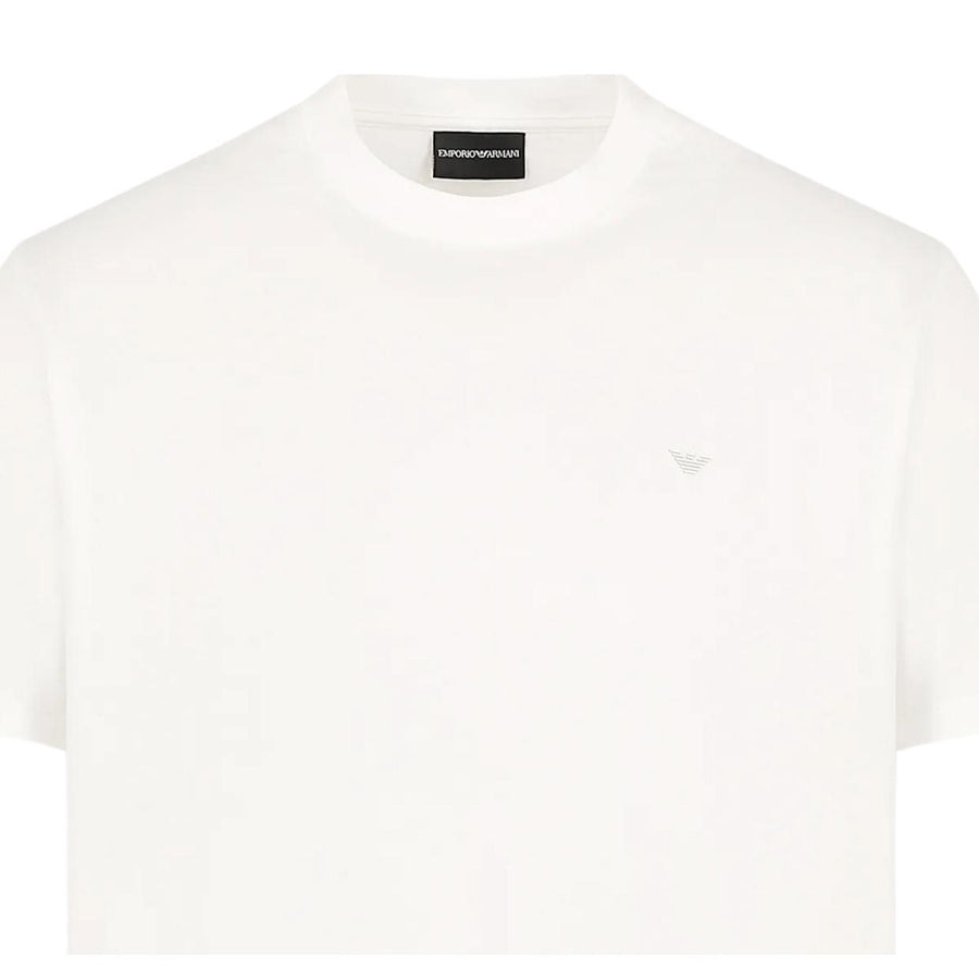 Emporio Armani Micro Eagle Logo White T-Shirt
