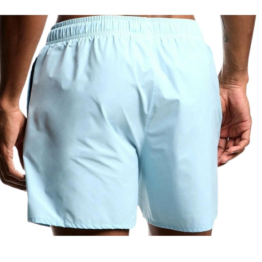 Emporio Armani Eagle Embroidered Sky Blue Swim Shorts