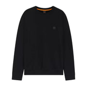 BOSS Logo Patch Westart Black Cotton-Terry Sweatshirt
