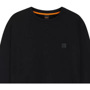 BOSS Logo Patch Westart Black Cotton-Terry Sweatshirt