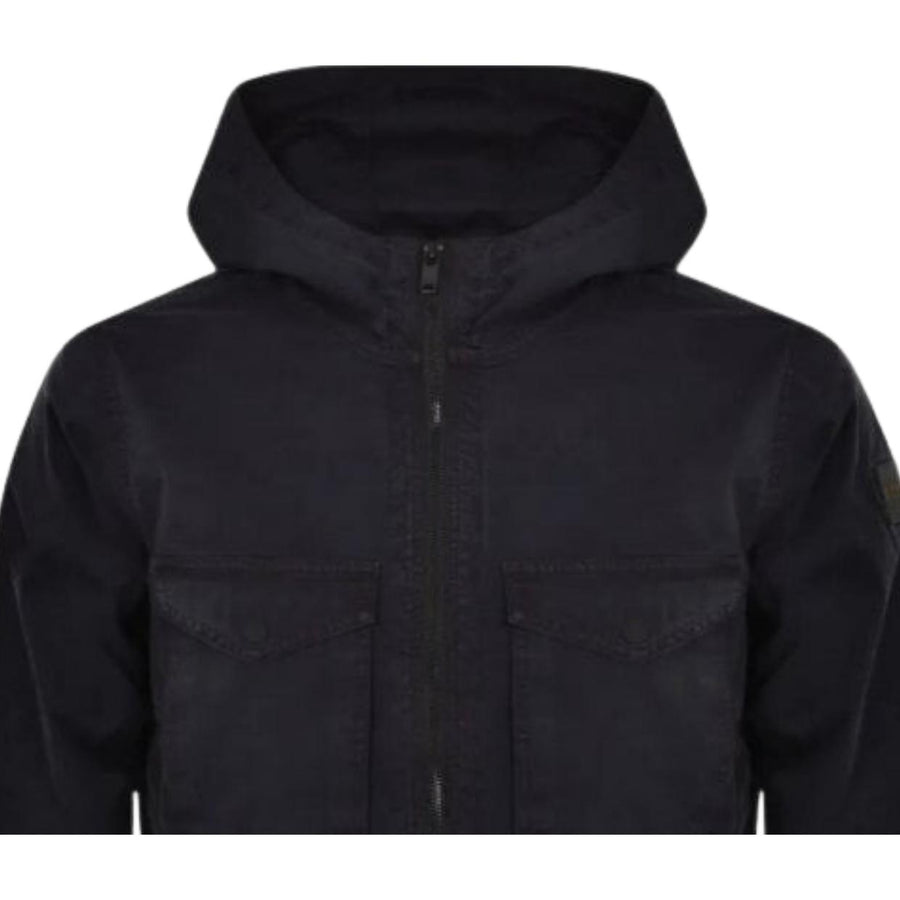 BOSS Loghy Navy Hooded Overshirt Jacket