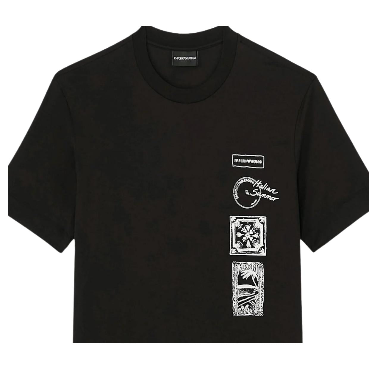 Emporio Armani Printed Graphic Black T-Shirt