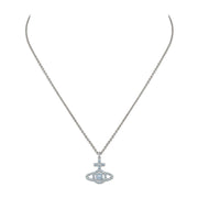 Vivienne Westwood Platinum Olympia Light Blue Pearl Pendent