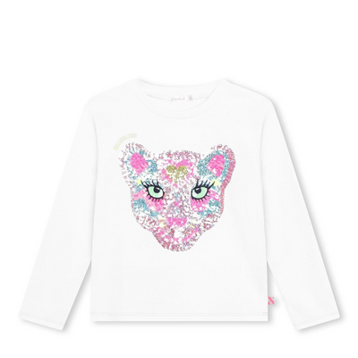 Billieblush Ivory Sequin Cat Top