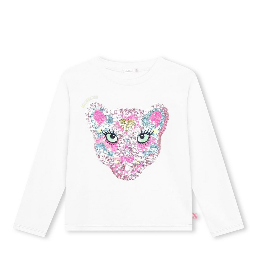 Billieblush Ivory Sequin Cat Top