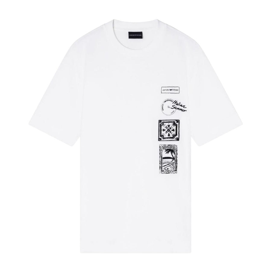 Emporio Armani Printed Graphic Off-White T-Shirt