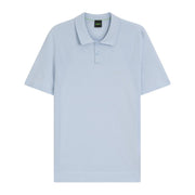 BOSS Regular Fit Sky Blue Cotton Blend Knit Polo Shirt