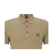 BOSS Passenger Logo Patch Khaki Polo Shirt