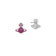 Vivienne Westwood Platinum Light Rose Mashita Bas Relief Earrings